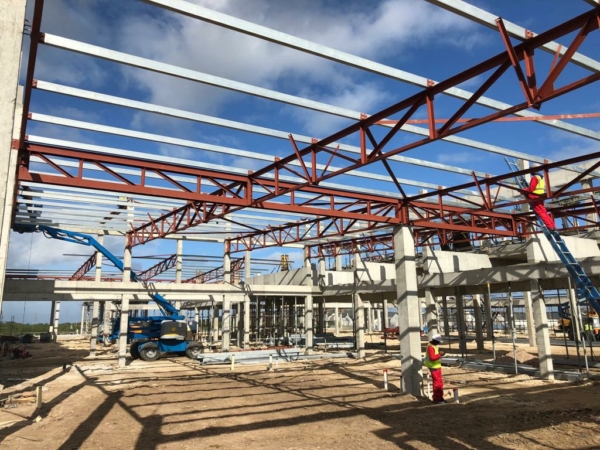 Haasendal Gables Shopping Centre, in Kuils River, South Africa. Industrial & Commercial Steel Structures.