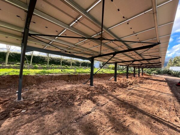 Solar Parking at MO & ROSE at SOEKERSHOF in South Africa. Renewable Energy Project.
